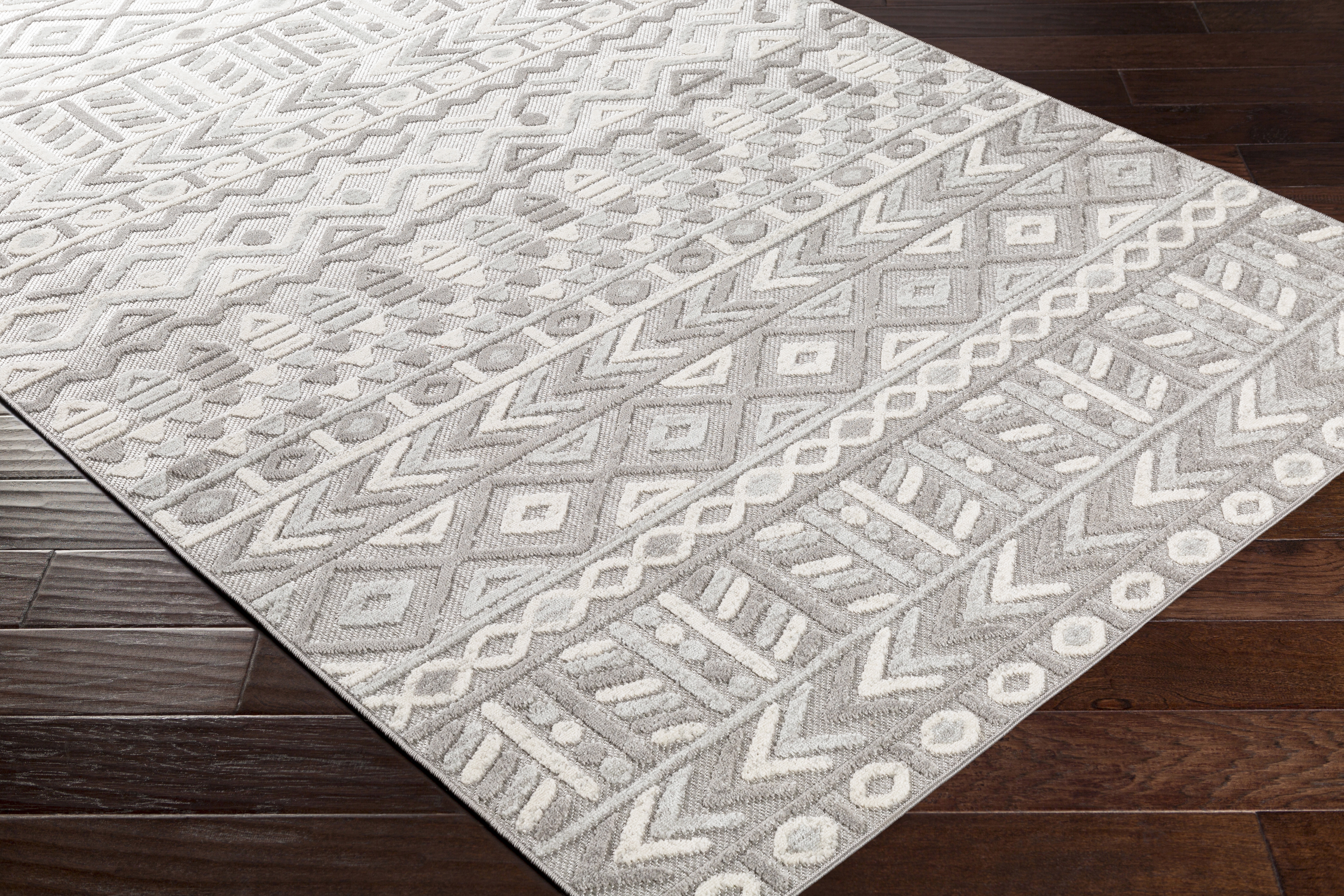 Big Sur Gray Outdoor 2' x 3' Machine Woven Rug - Image 6