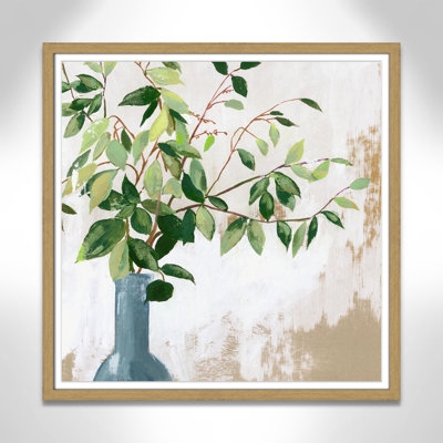 Green Fall Leaves by Asia Jensen - Picture Frame Painting - Image 0