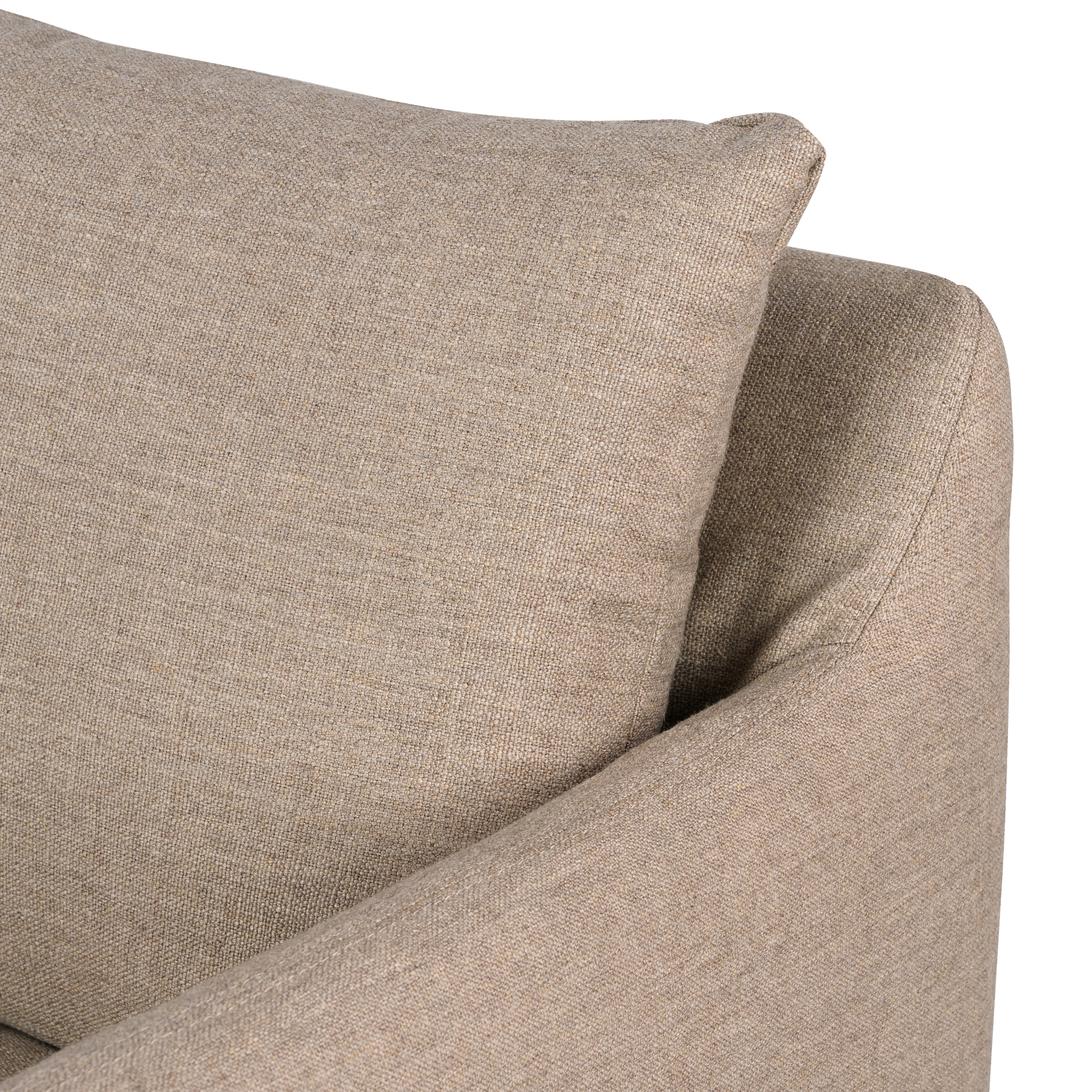 Banks Slipcover Swivel Chair - Alcala Taupe - Image 7