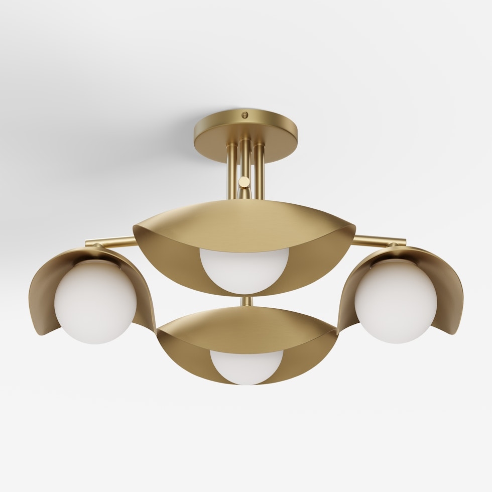 Coy Flushmount Ceiling Light - Brass - Image 0