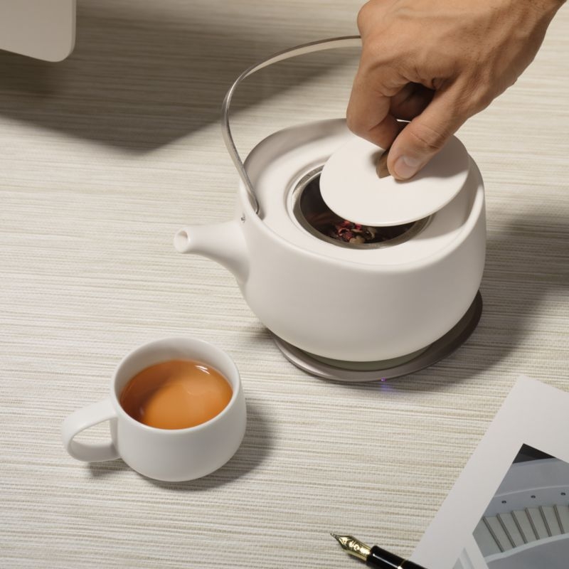 Ohom Leiph Jasmine White Heated Tea Pot - Image 4