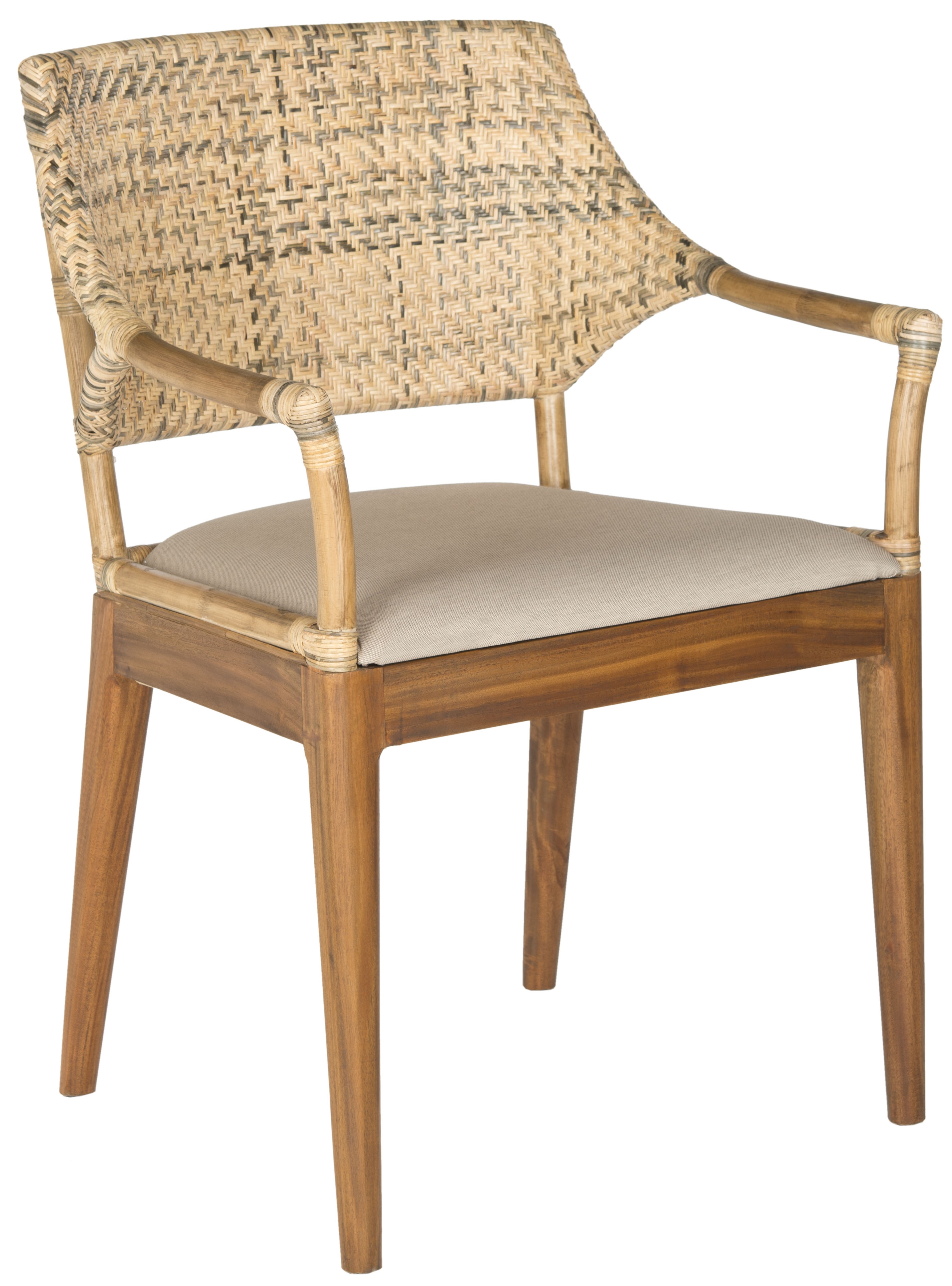 Carlo Arm Chair - Honey - Safavieh - Image 2