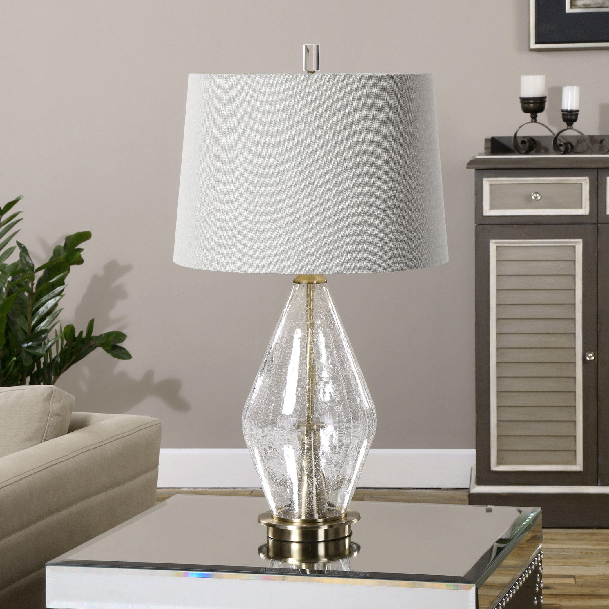 Spezzano Crackled Glass Lamp - Image 1