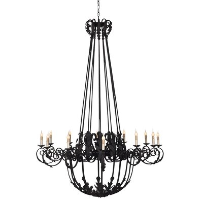 French 12-Light Candle Style Empire Chandelier - Image 0