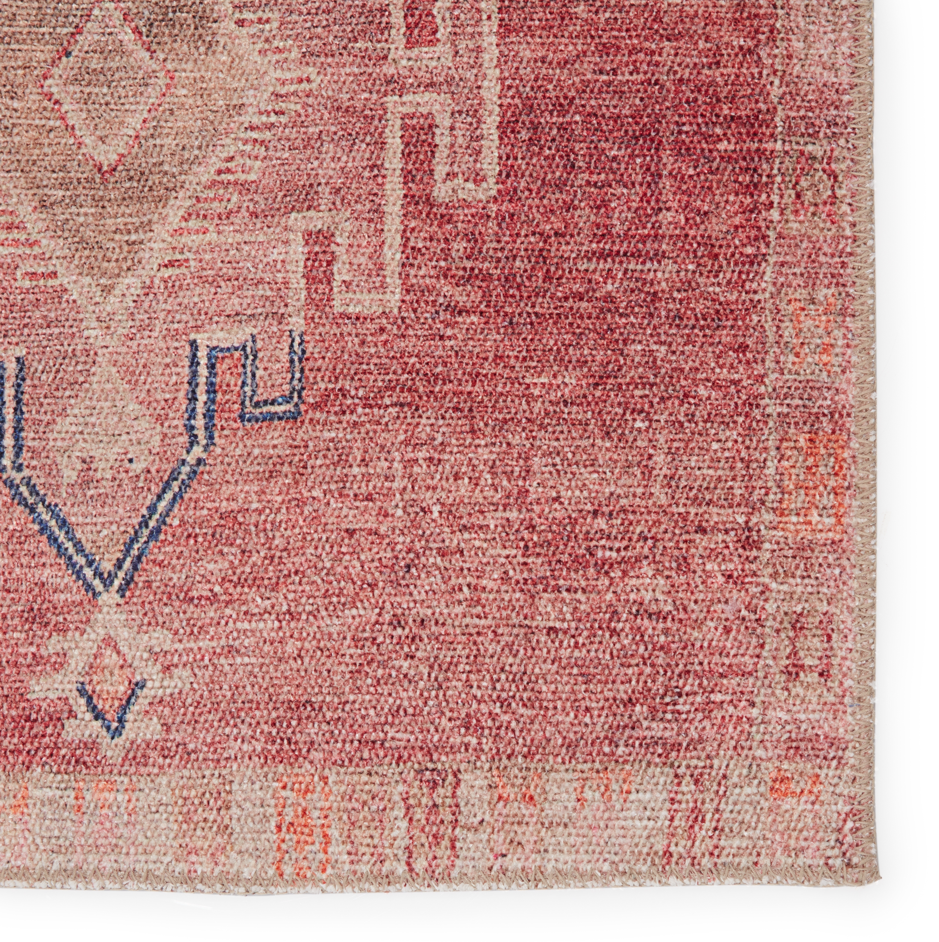 Vibe by Evadne Medallion Pink/ Blue Runner Rug (2'6"X10') - Image 3