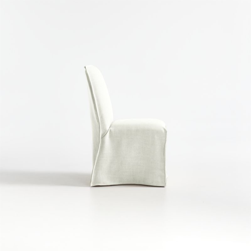 Addison White Flange Slipcovered Dining Chair - Image 2