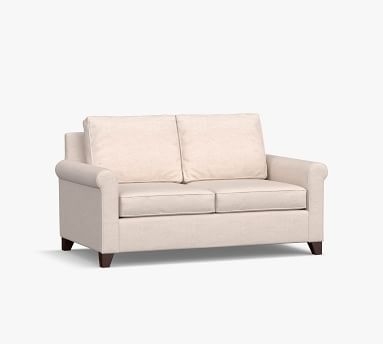 Cameron Roll Arm Upholstered Deep Seat Loveseat 2-Seater 62", Polyester Wrapped Cushions, Park Weave Charcoal - Image 3