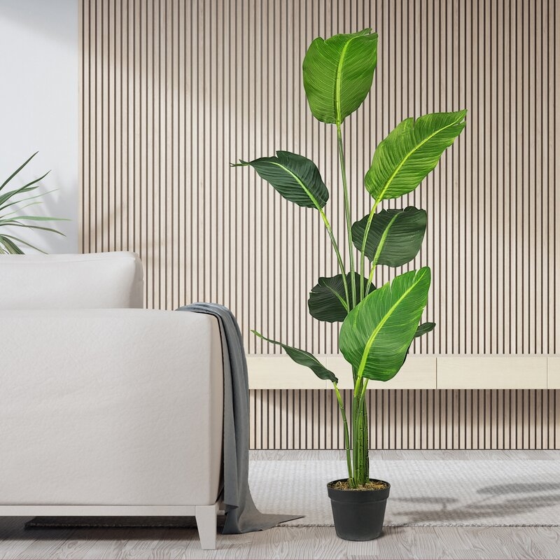 Artificial Banana Leaf Tree in Pot, 60" - Image 1