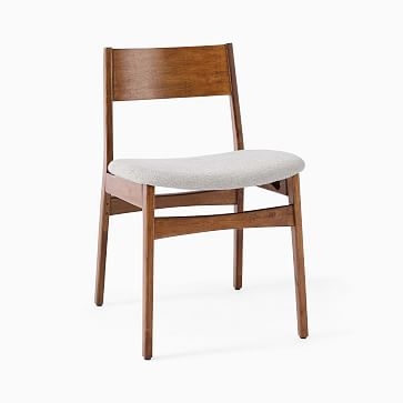 Baltimore Dining Chair, Walnut, Stone Twill, Set of 2 - Image 1