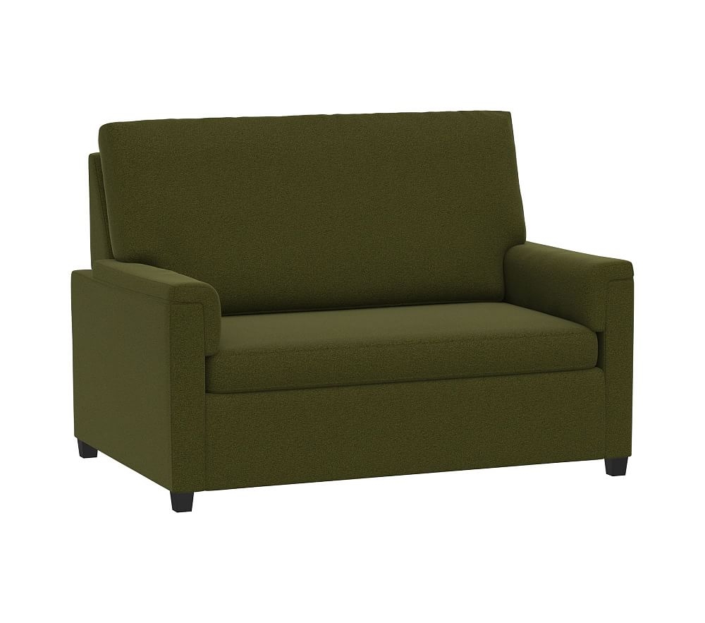 Dream Sleeper Chair, Distressed Velvet, Olive - Image 0