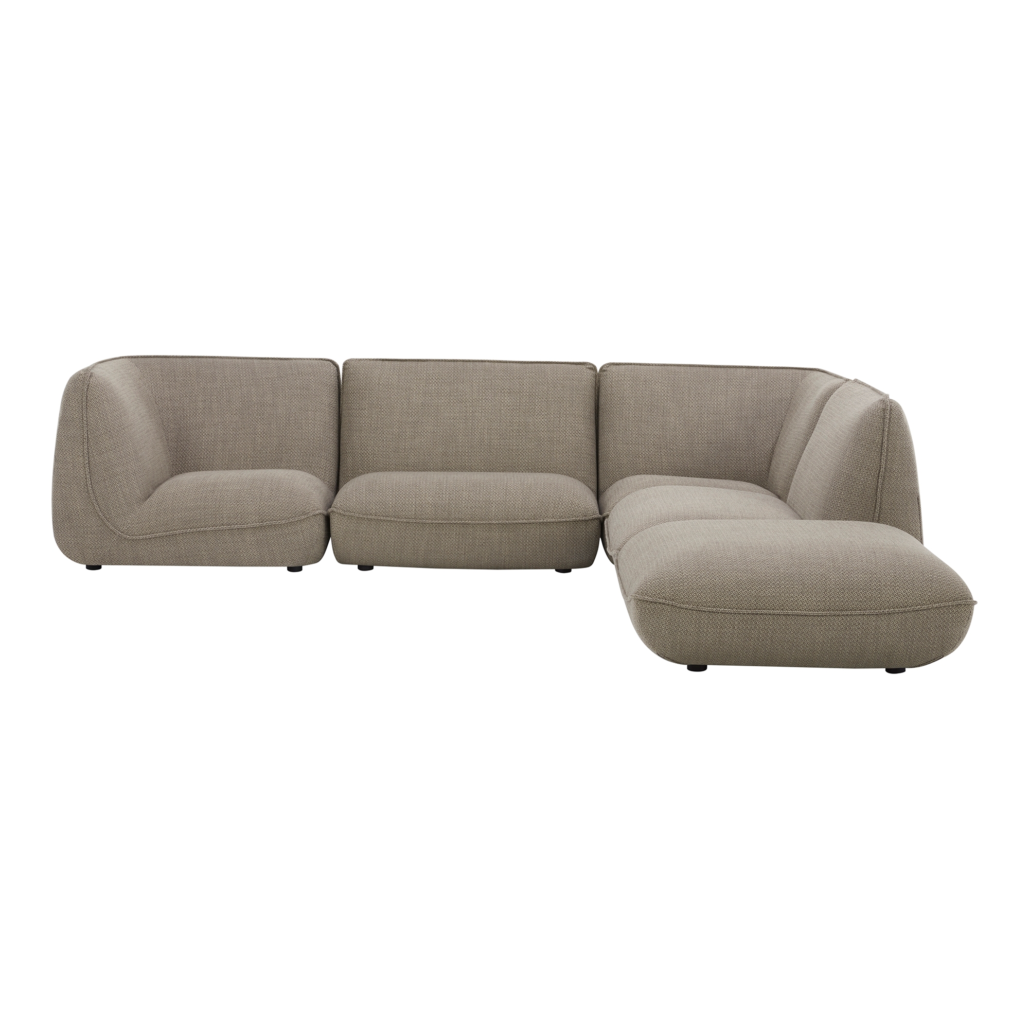 Zeppelin Lounge Modular Sectional Speckled Pumice - Image 0