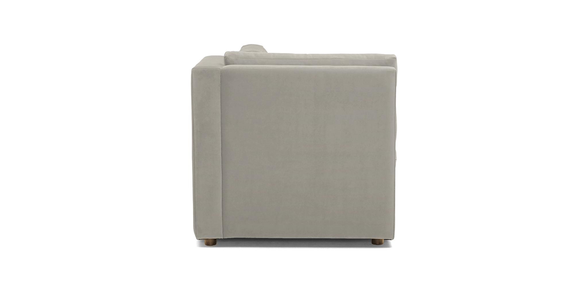 White Daya Mid Century Modern Single Arm Chair - Bloke Cotton - Image 1