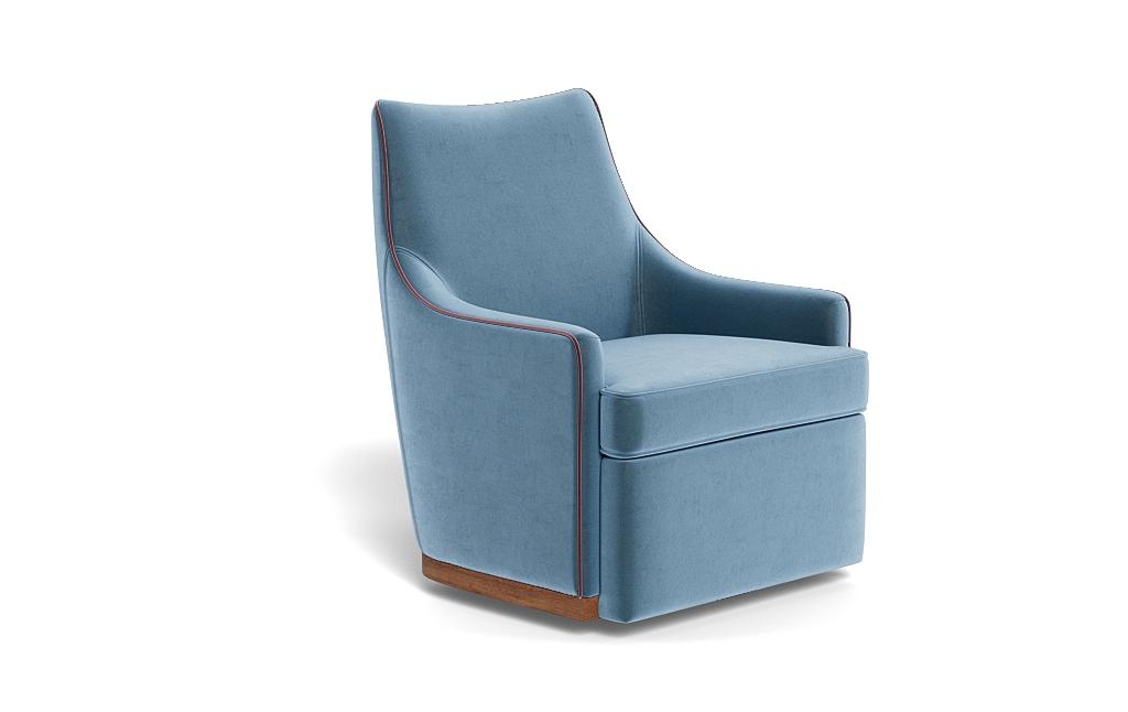 Kingsley Swivel Chair with Contrast Piping - Image 1