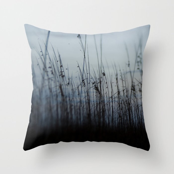 Contemplation In Classic Blue Throw Pillow by Olivia Joy St Claire X  Modern Photograp - Cover (16" x 16") With Pillow Insert - Outdoor Pillow - Image 0