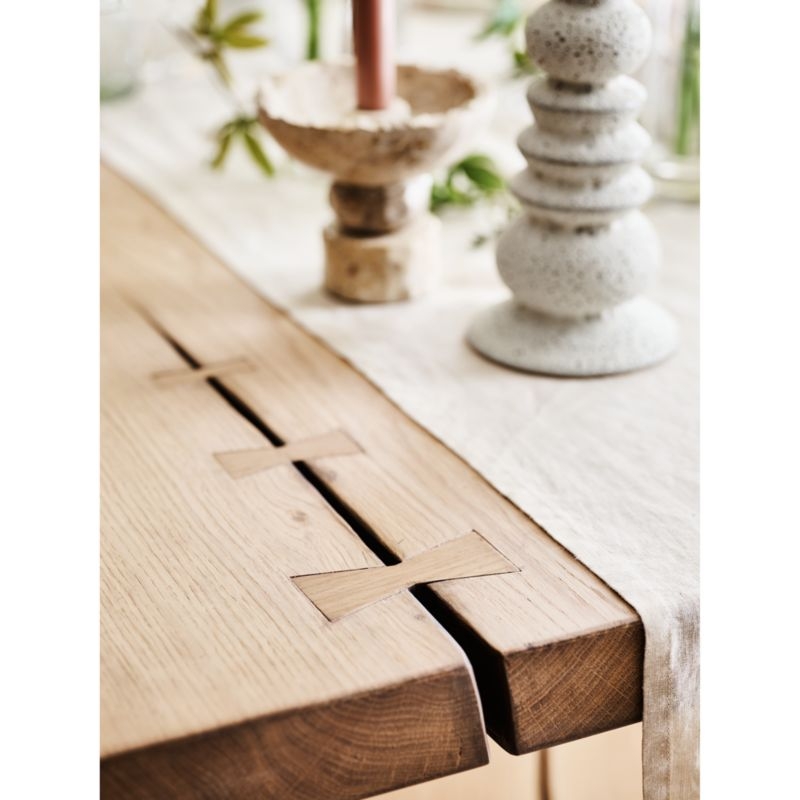 Papillon 88" Oak Wood Dining Table by Laura Kim - Image 6