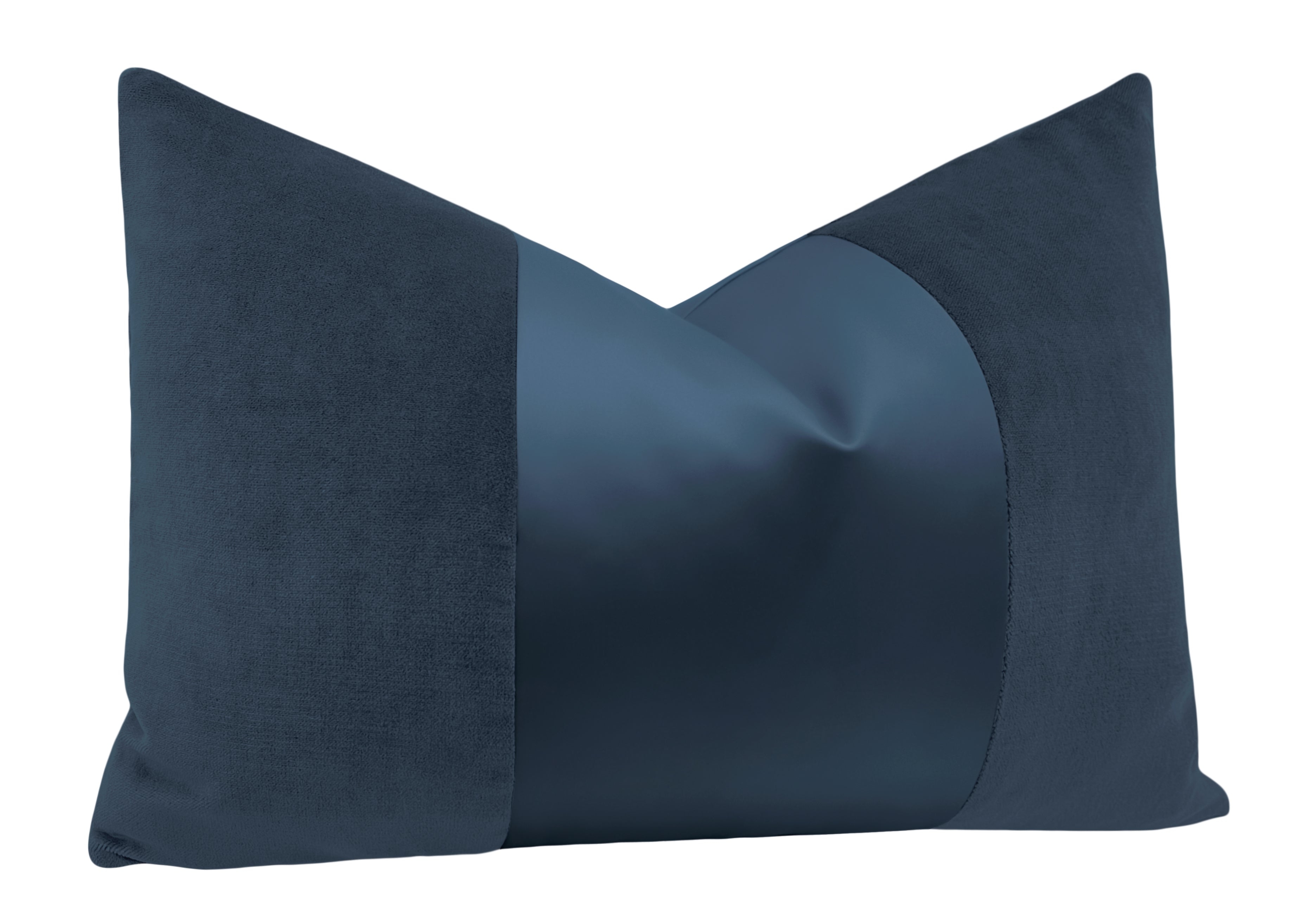 PANEL MONOCHROMATIC : SOCIETY VELVET // PRUSSIAN BLUE - 20” X 26” STANDARD SHAM - Image 4