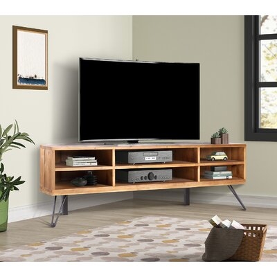 Foundry Select Antonetta Solid Wood Corner TV Stand for TVs up to 52" - Image 0
