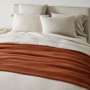 Dreamy Gauze Cotton Blanket, Full/Queen, Light Sienna - Image 1