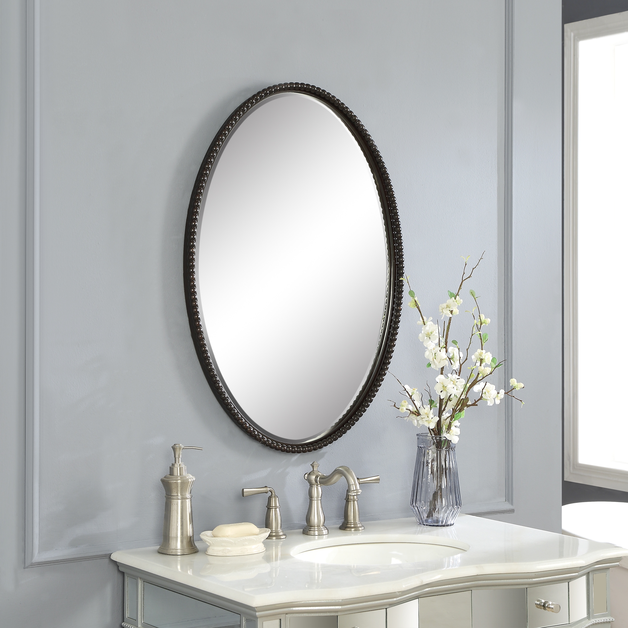 Sherise Bronze Oval Mirror - Image 2