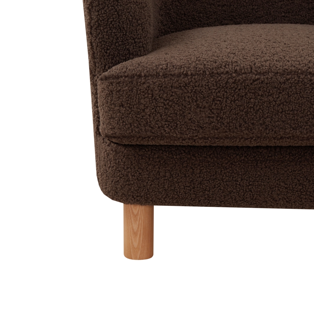 Rainier Wingback Accent Chair - Dark Brown/Natural - Image 2