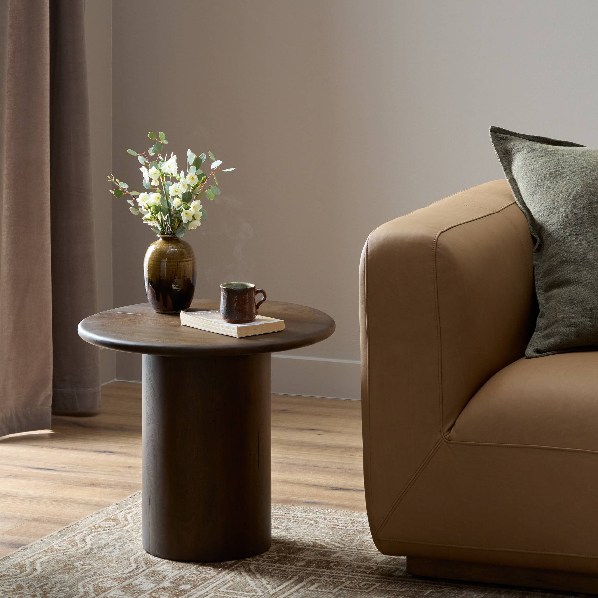 Stuart Wood End Table - Aged Belgium Bleach - Image 3