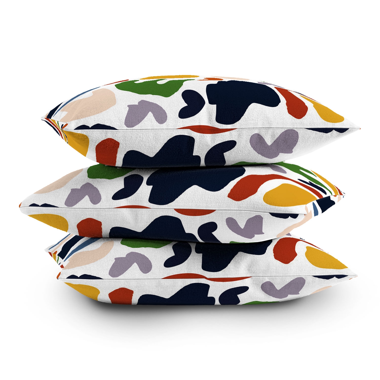 Cut Out Shapes Vibrant by Mambo Art Studio - Outdoor Throw Pillow 18" x 18" - Image 2
