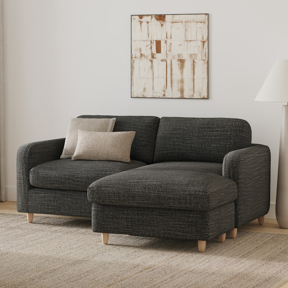 Vati 80" Right Storage Sectional - Natural Oak and Napa Charcoal - Image 0