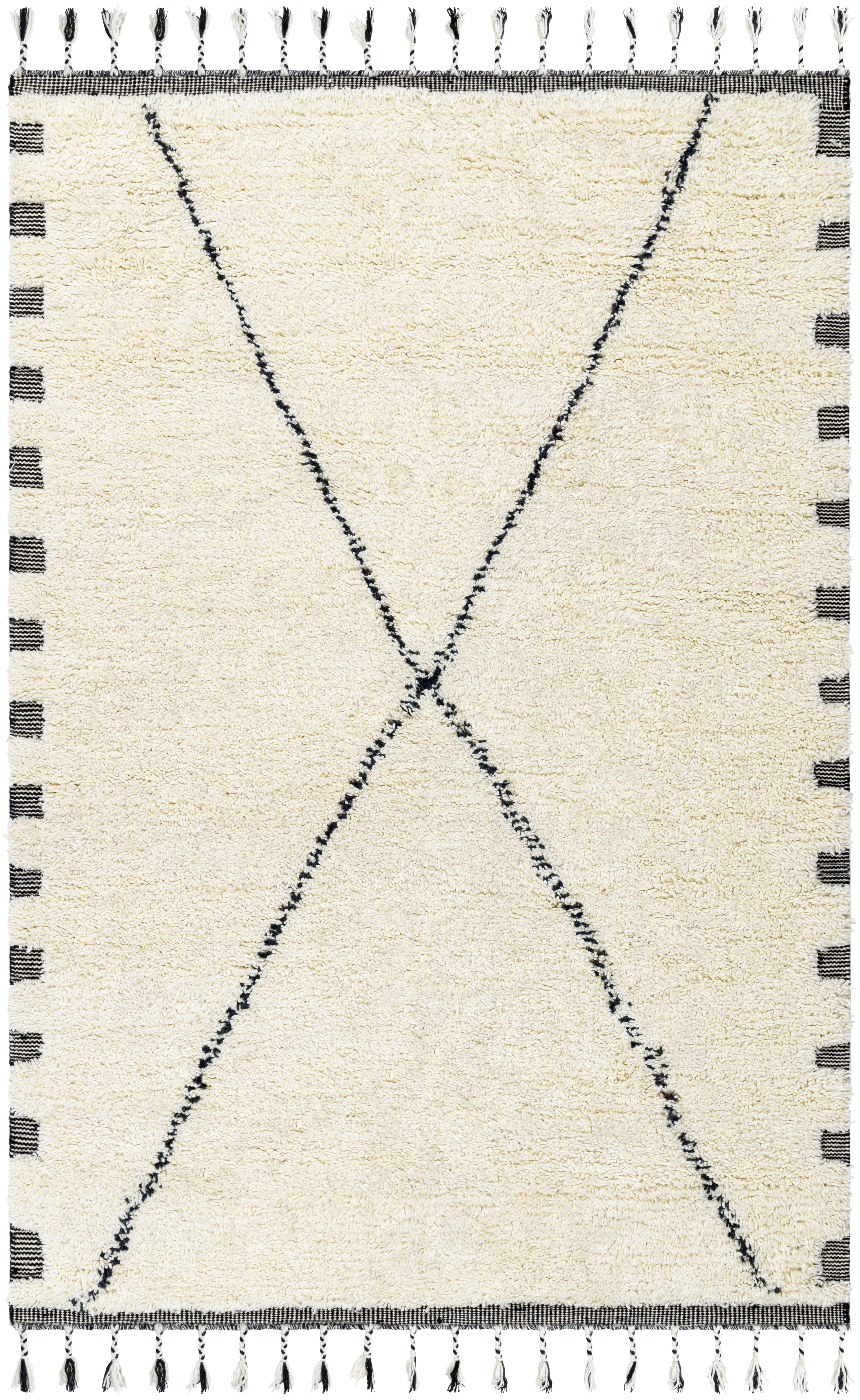 Mirela Beige Indoor 8' x 10' Handmade Rug - Image 0