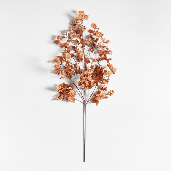 Faux Orange Oak Leaf Branch 66" - Image 0