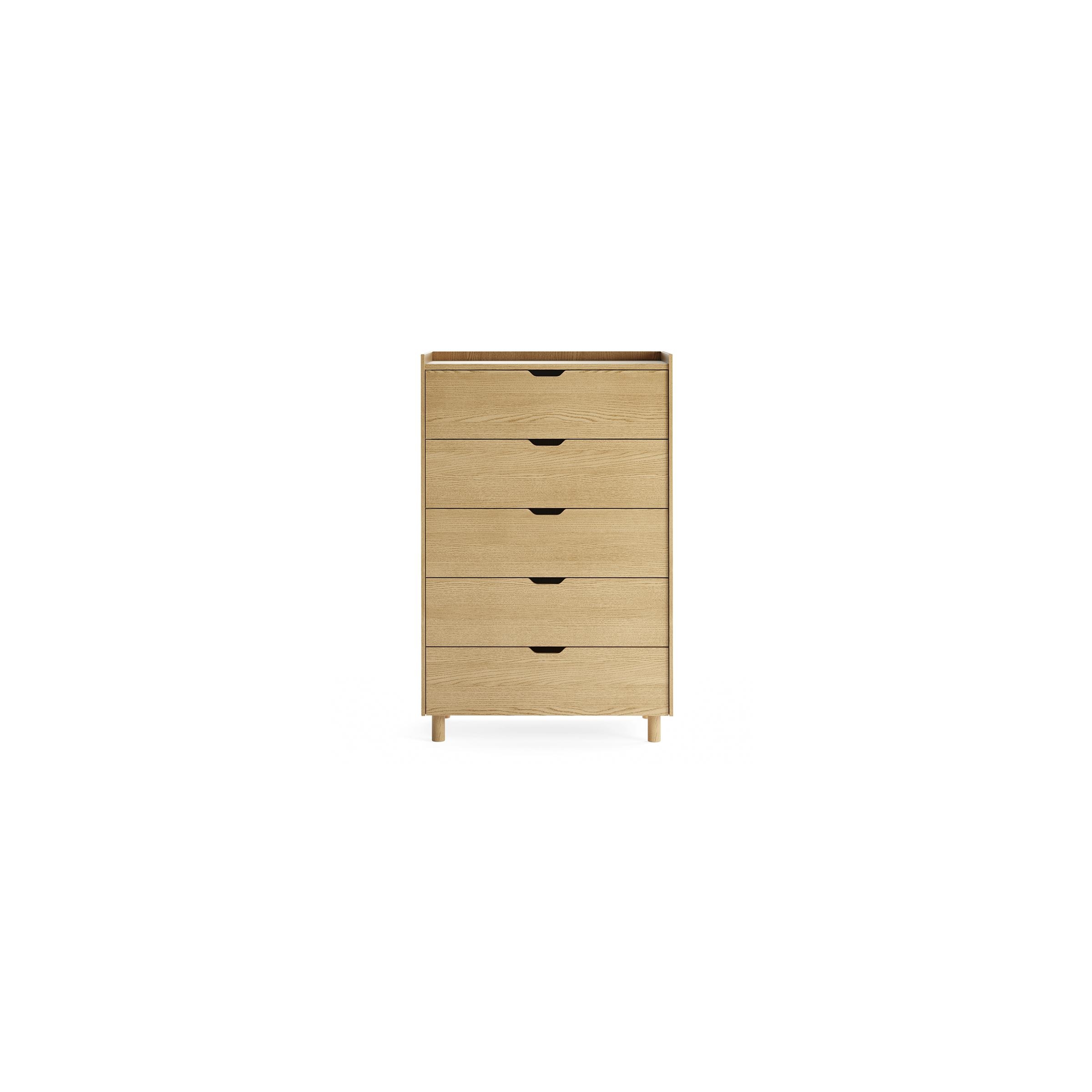 Prospect 5-Drawer Tall Dresser - Oak - Wood - Image 1
