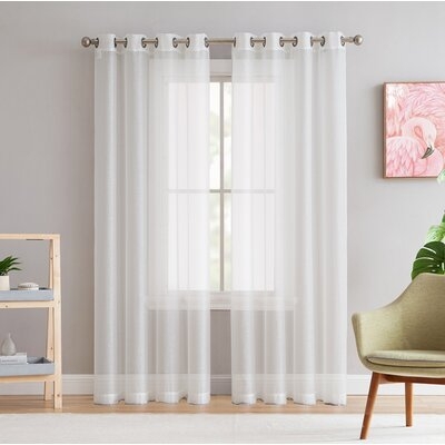 Highlawn Solid Sheer Grommet Curtain Panels - Image 0