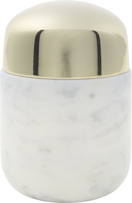 Capsule Large Marble Canister with Gold Lid - Image 7