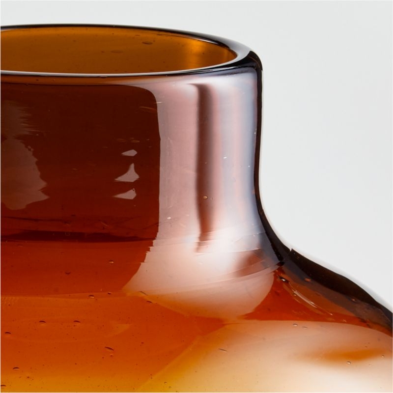 Poe Large Amber Glass Vase - Image 2