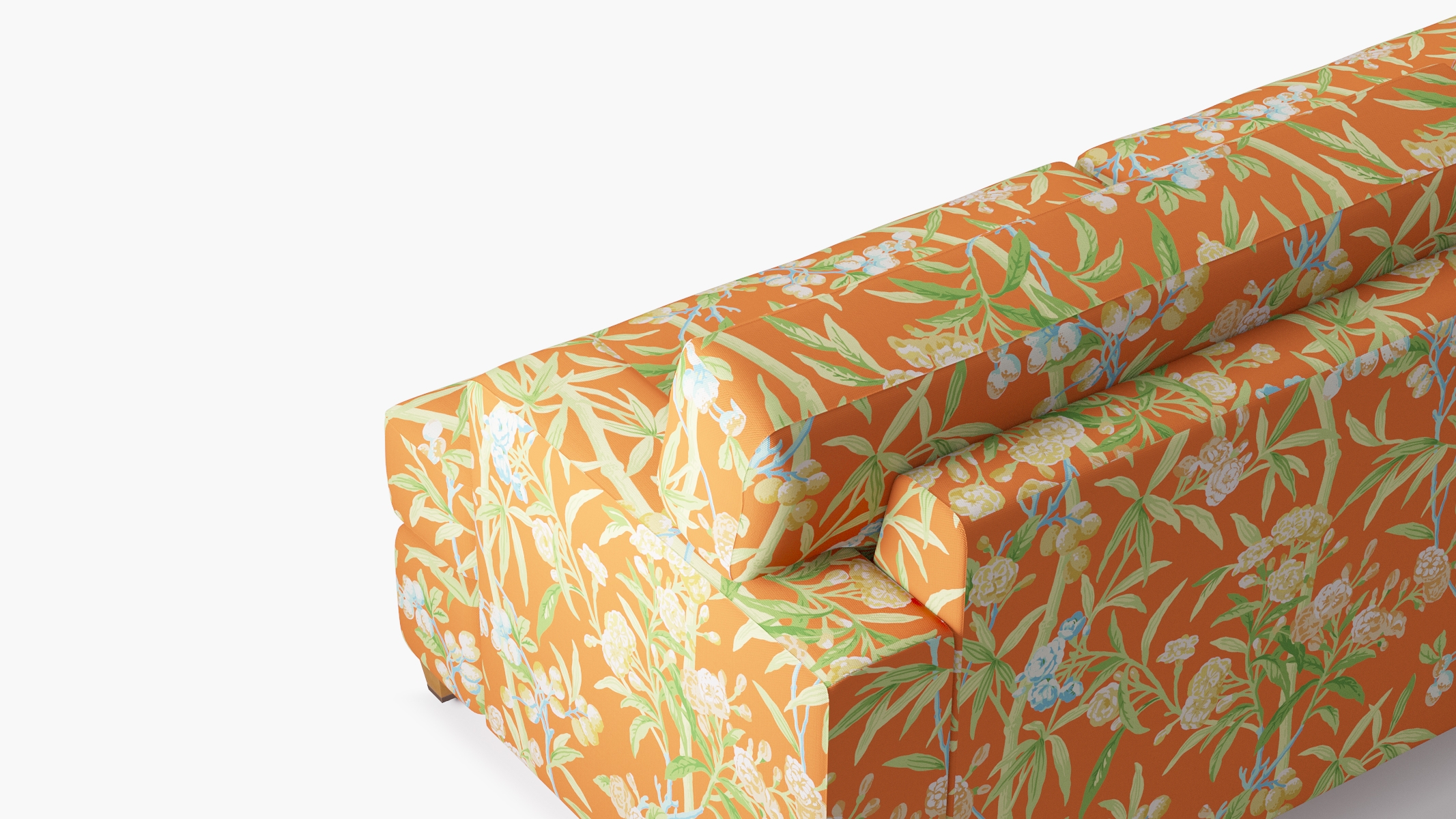 Classic Sofa, Mandarin Lanai, Natural with Antique Brass Caster - Image 4