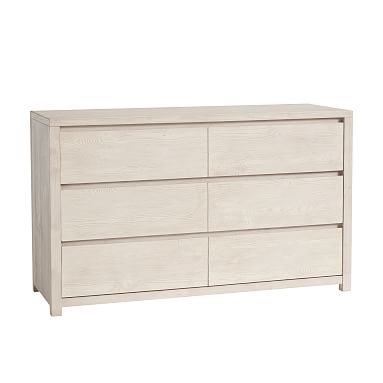 Costa 6-Drawer Wide Dresser, Weathered White - Image 0