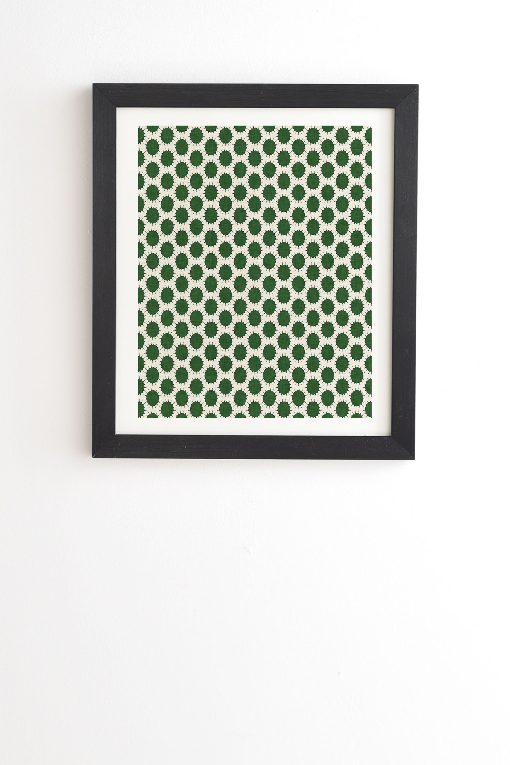 Holli Zollinger Pincushion Dot Black Framed Wall Art - 30" x 30" - Image 0
