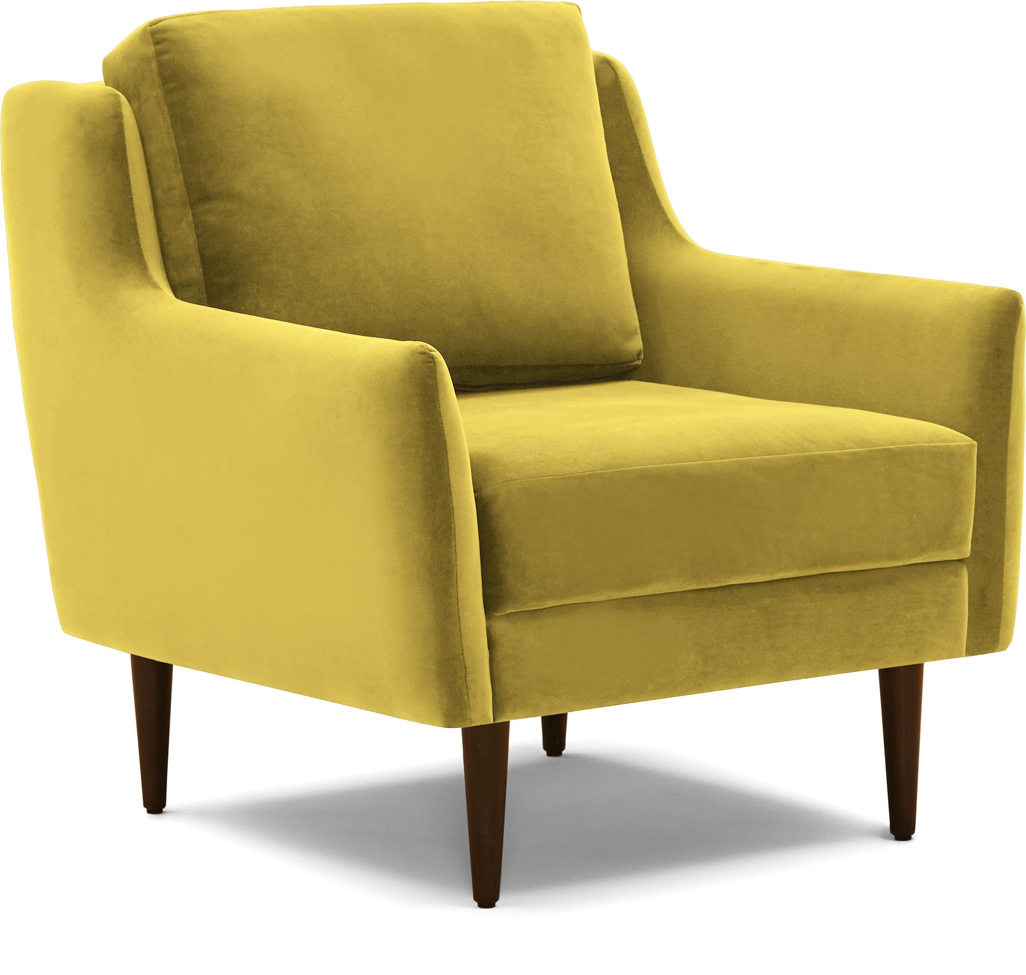 Yellow Bell Mid Century Modern Chair - Taylor Golden - Mocha - Image 1