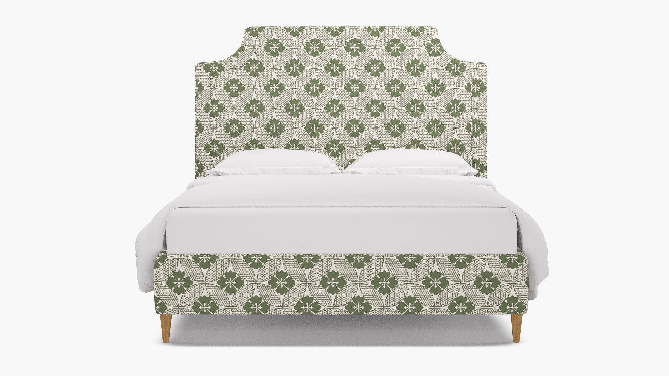 Deco Bed, Sage Solaire, Natural Square Tapered Leg, Twin - Image 0