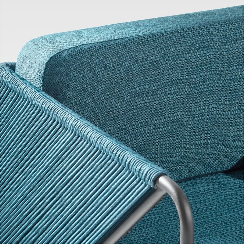 Dorado Teal Small Space Outdoor Lounge Chair - Image 4
