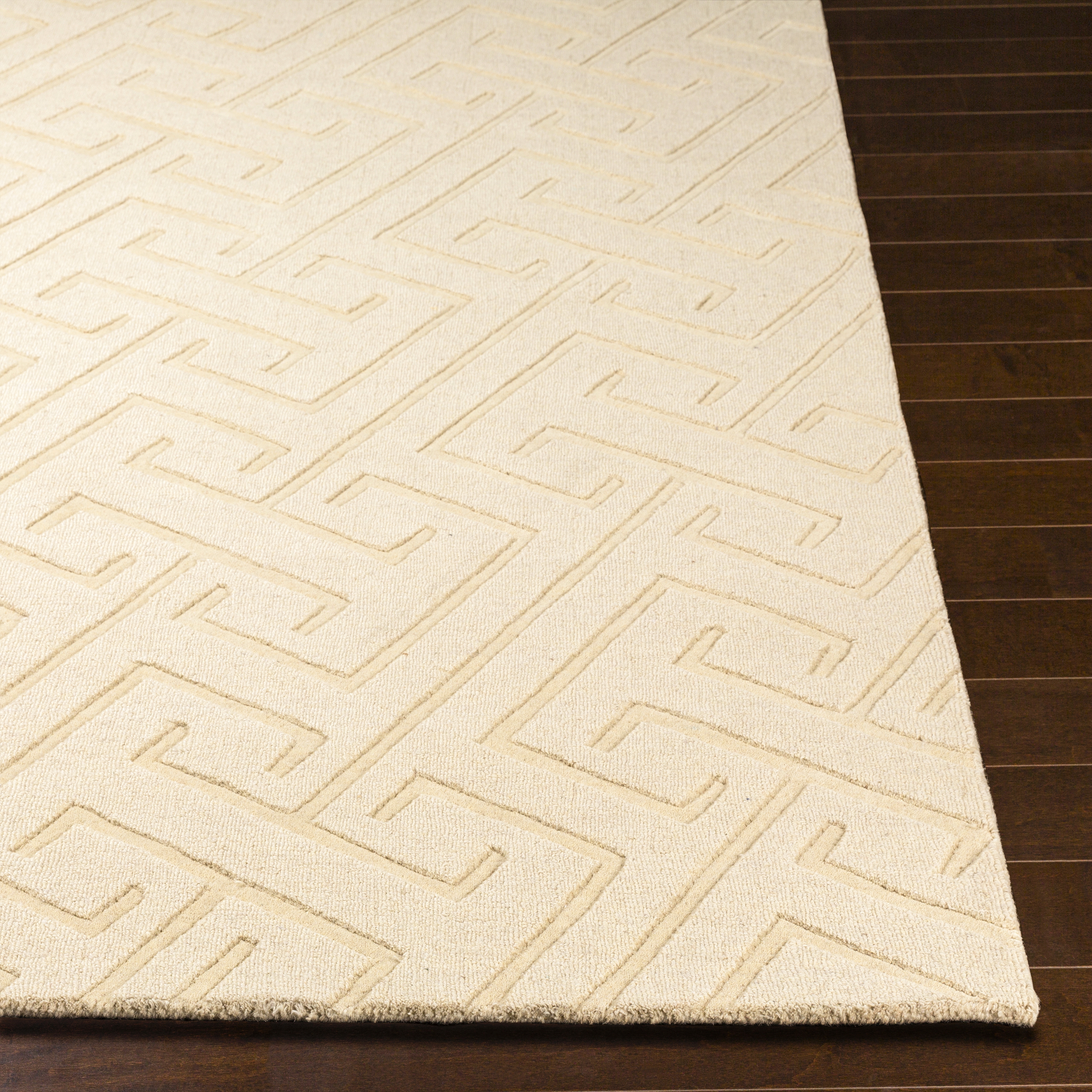 Mystique Beige Indoor 2'6" x 8' Handmade Rug - Image 2