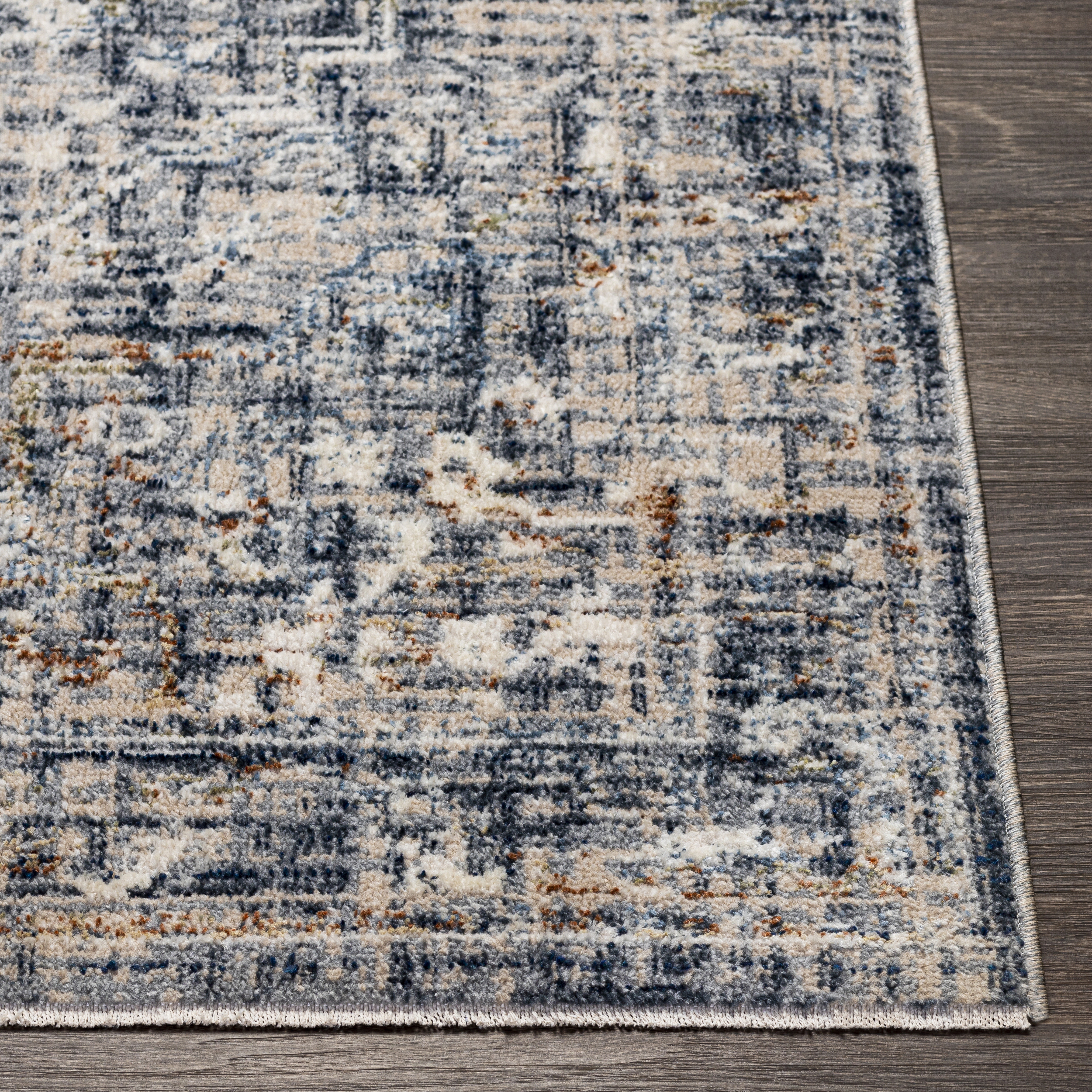 Amore Gray Indoor 7'10" x 7'10" Machine Woven Rug - Image 1