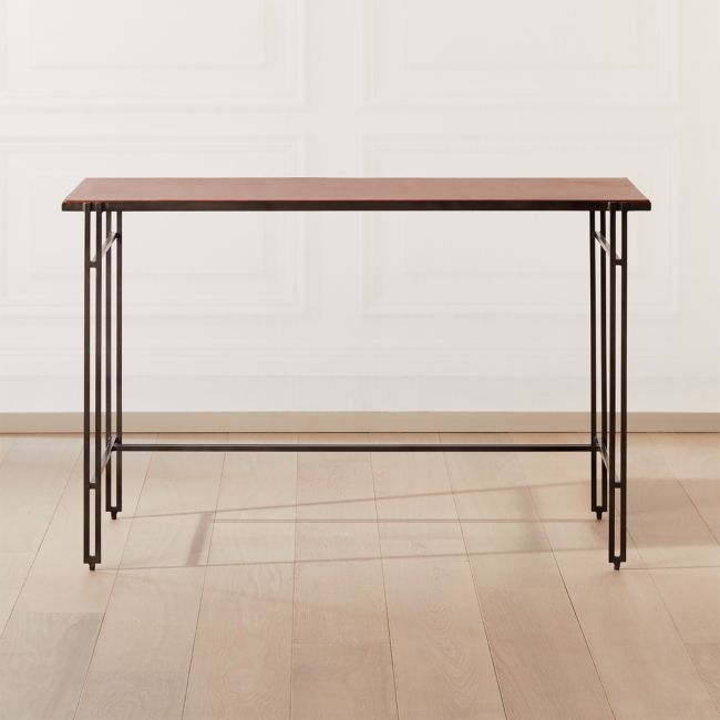 Tether Leather and Metal Desk - Image 0