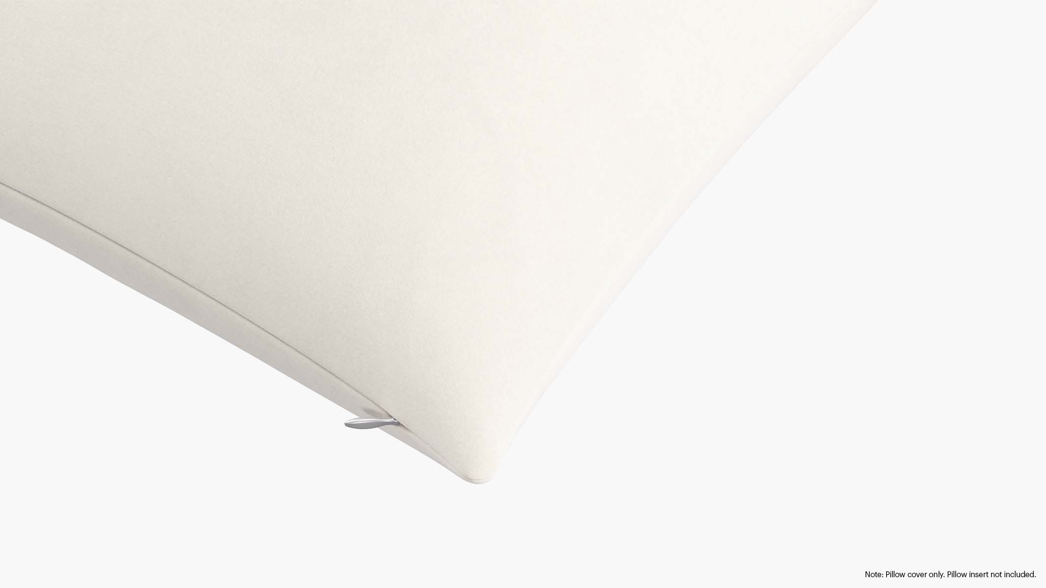 Throw Pillow Cover 22", White Classic Velvet, 22" x 22" - Image 1