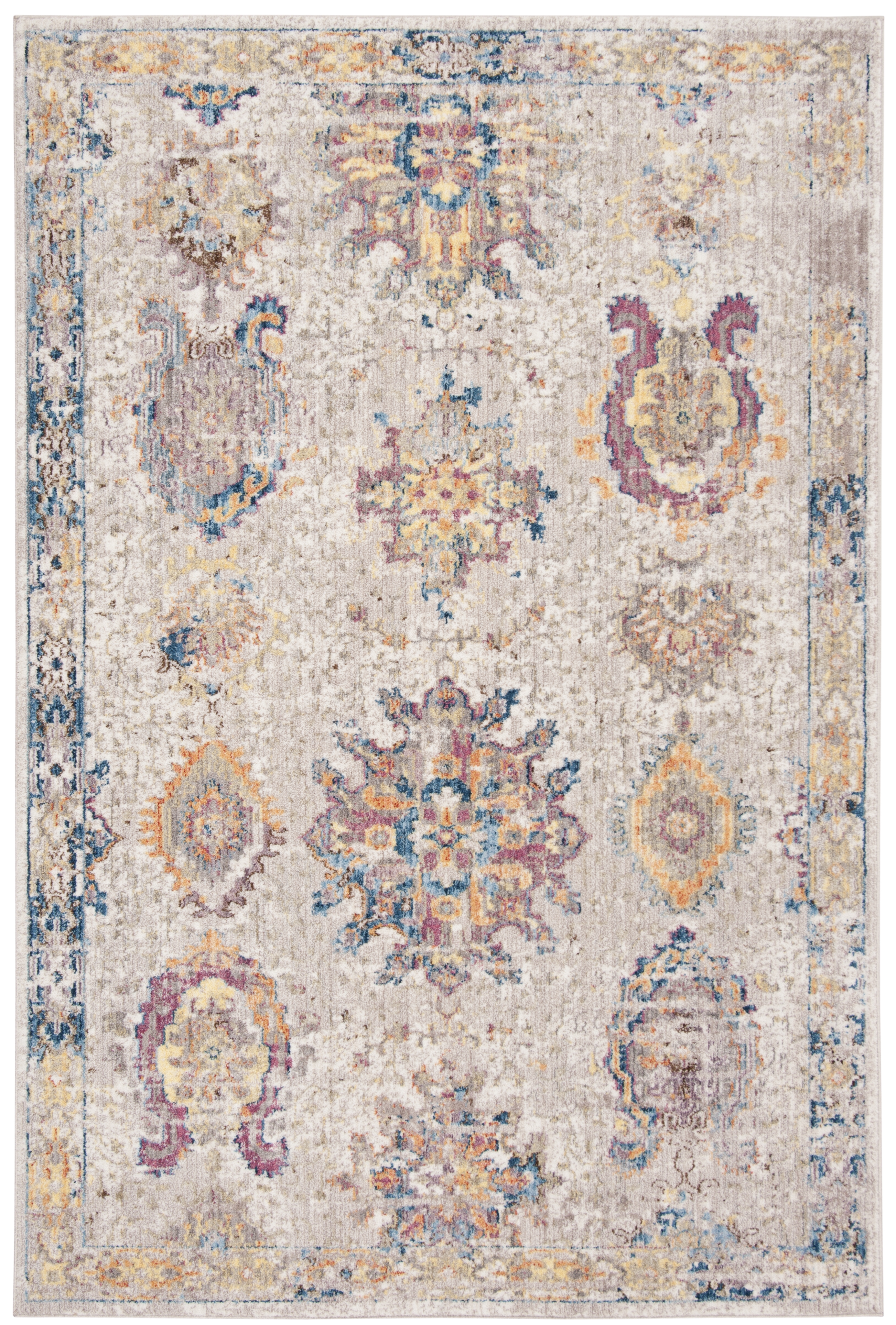 Arlo Home Woven Area Rug, BTL359A, Light Grey/Blue,  4' X 6' - Image 0