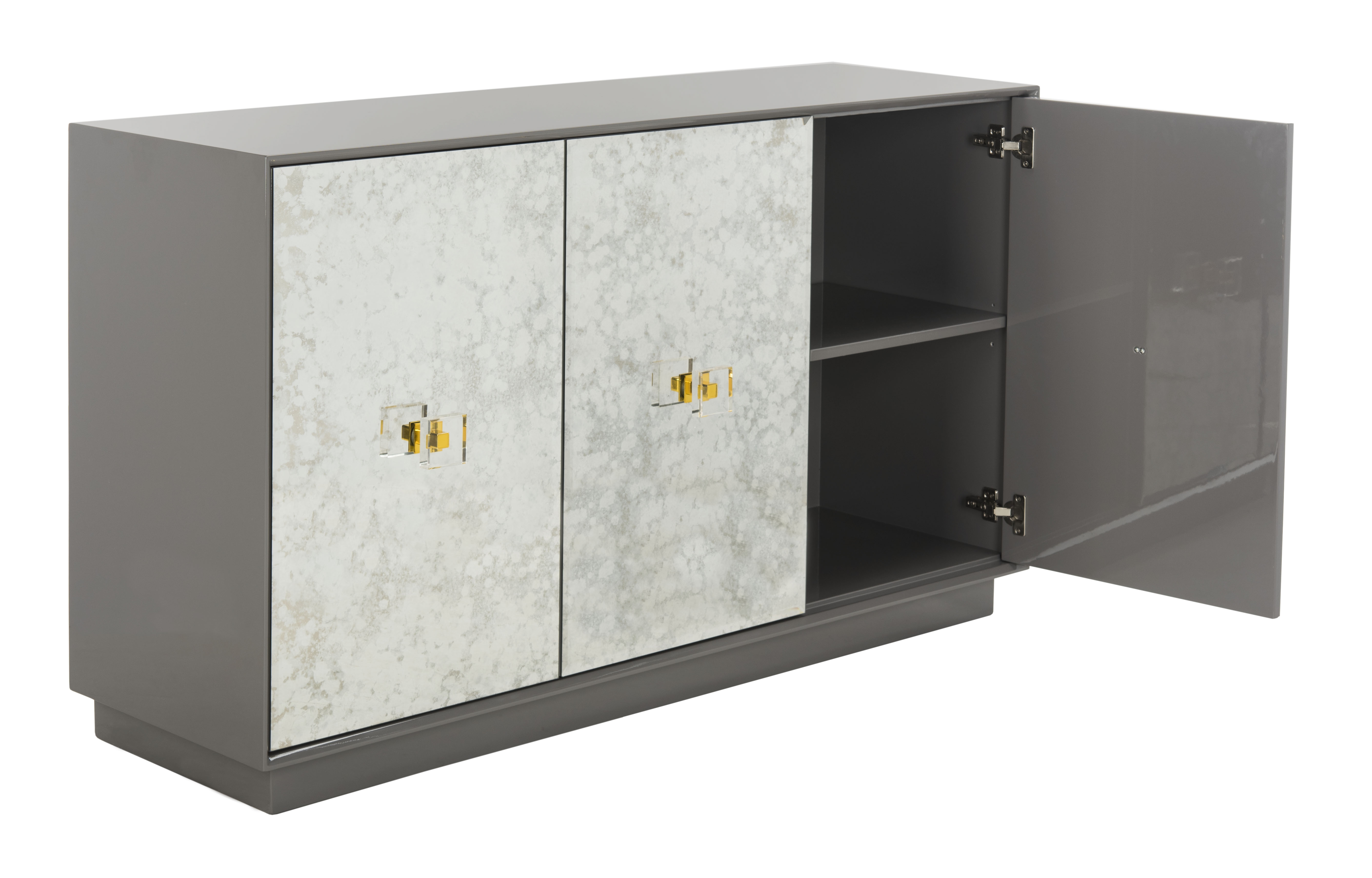 Felice 3 Door Eglomise Sideboard - Gray - Safavieh - Image 3