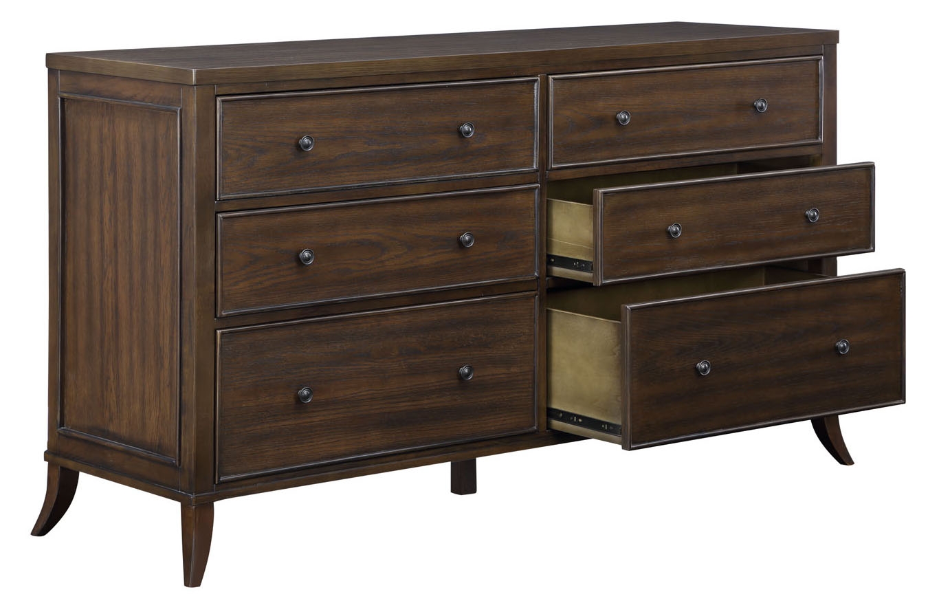 Tobias 6 Drawer Dresser - Dark Walnut - Safavieh - Image 3