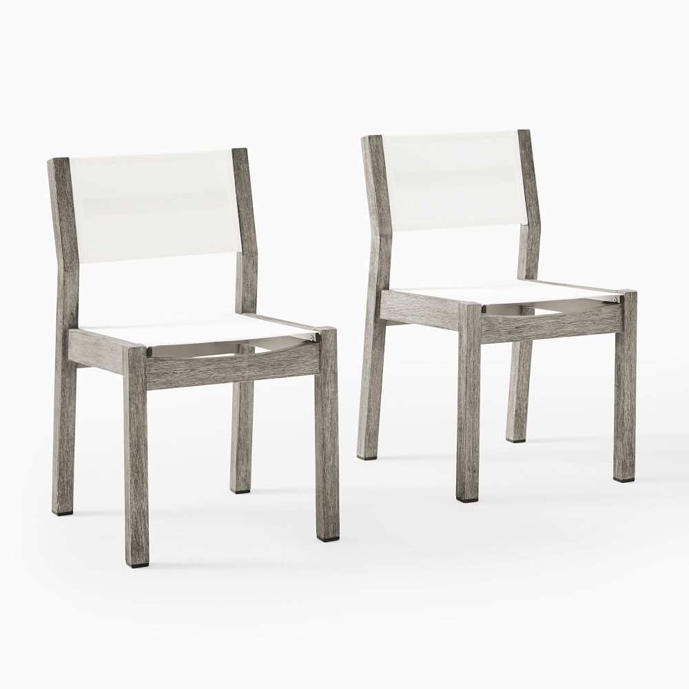 Portside Textiline Dining Chair, Set of 2, Weathered Gray - Image 0