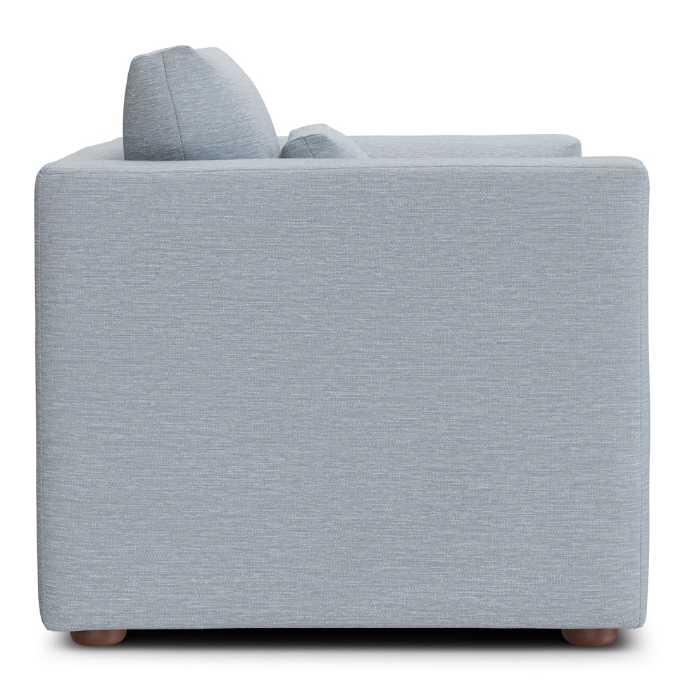 Marina 38" Lounge Chair - Silver Light Blue - Image 2