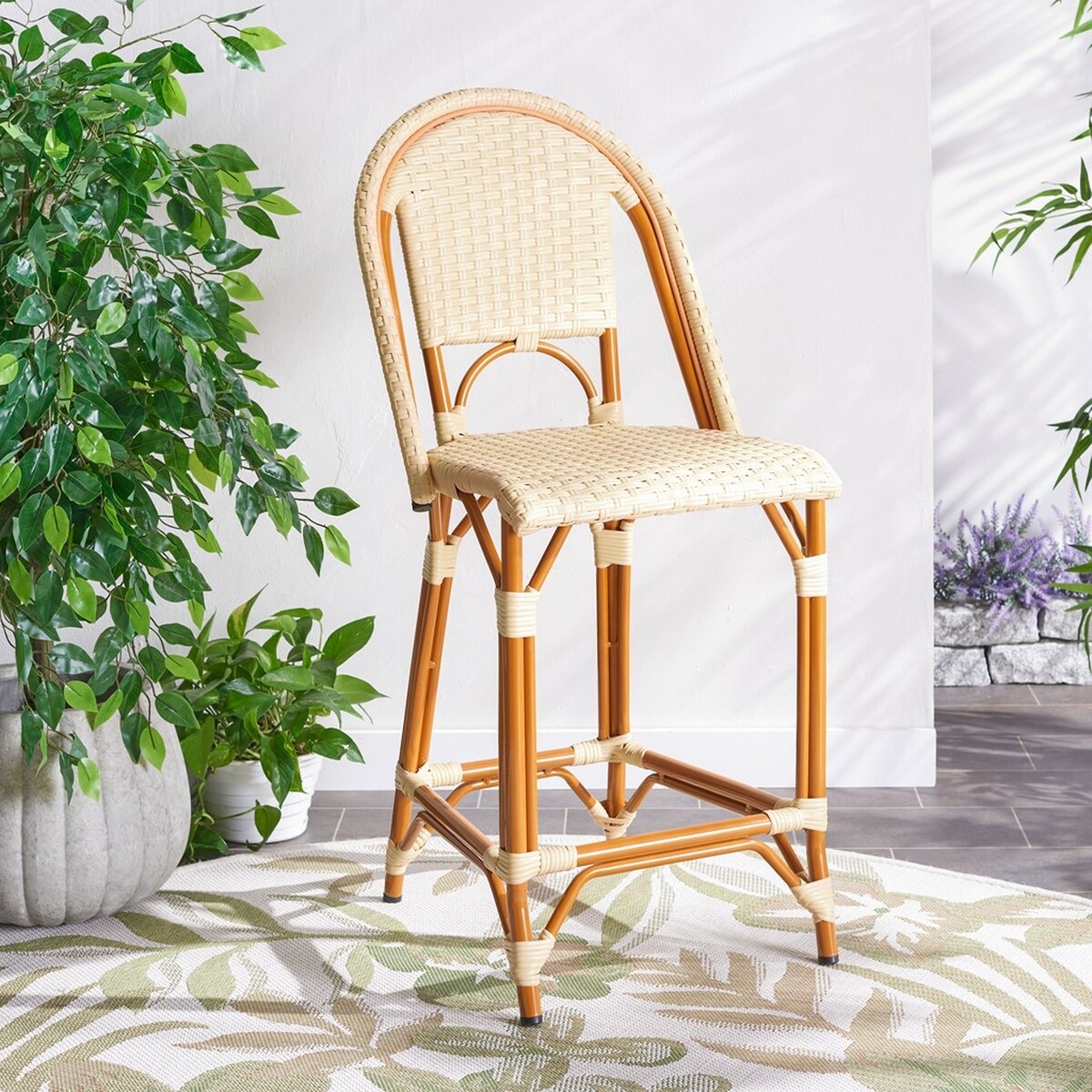California Counter Stool - Natural - Safavieh - Image 1