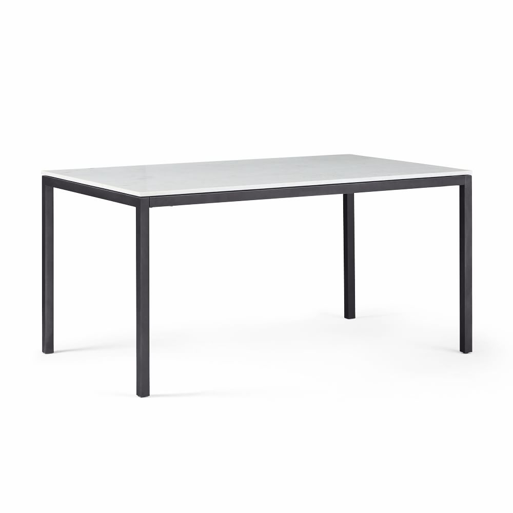 Frame 60" Dining Table, Marble, Antique Bronze - Image 0